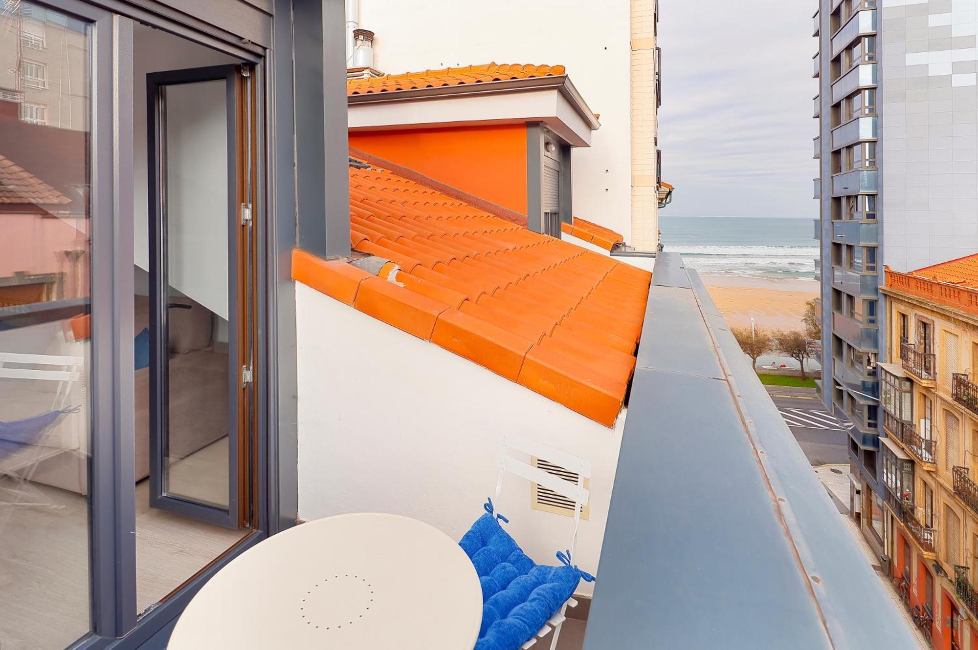 Atico Con Terraza En Playa De San Lorenzo Gijón Exteriér fotografie